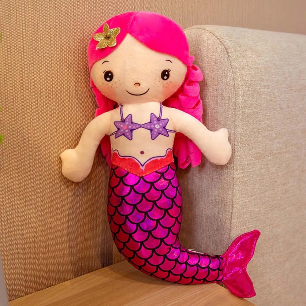 Cute Mermaid Plush Toys 30cmv - Yellow/Pink/Blue/Purple