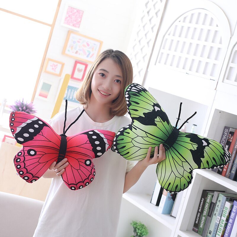 Butterfly Lifelike Plush Toys 30x40cm/40x50cm - Pink/Green/Blue/Colourful