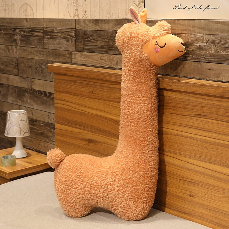 Cute Alpaca Pillow Plush Toys 75cm/100cm/130cm - White/Brown