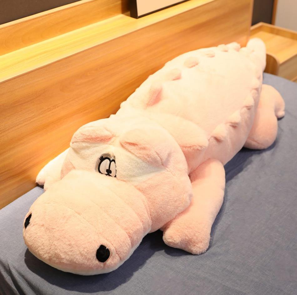 Lying Crocodile Pillow Plush Toys 100/120/150cm - Green/Pink/Grey/Brown