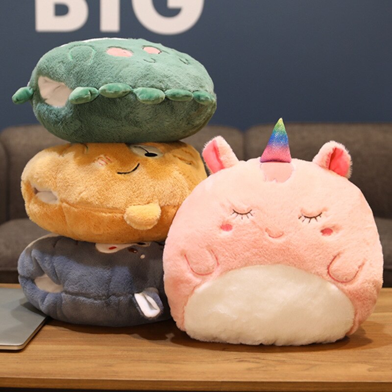 Animal (Bear/Dinosaur/Unicorn/Rabbit/Dog/Cat) Hand Warmer Plush Toys 36x30cm