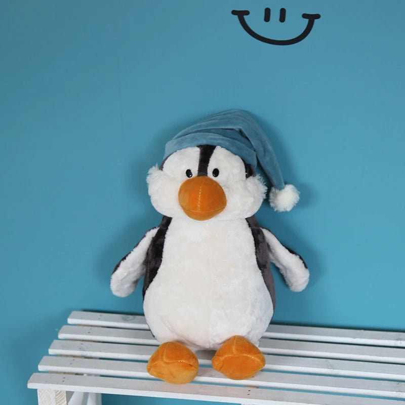 Cute Pengiun With Nightcap Plush Toys 28/35/50cm