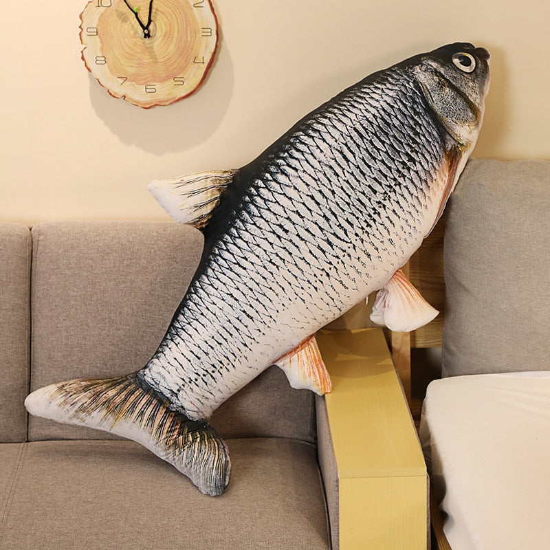 Fish Lifelike/3D Simulation Plush Toys 30/40/60/80cm - Grass carp/Crucian carp/Red carp/Clownfish