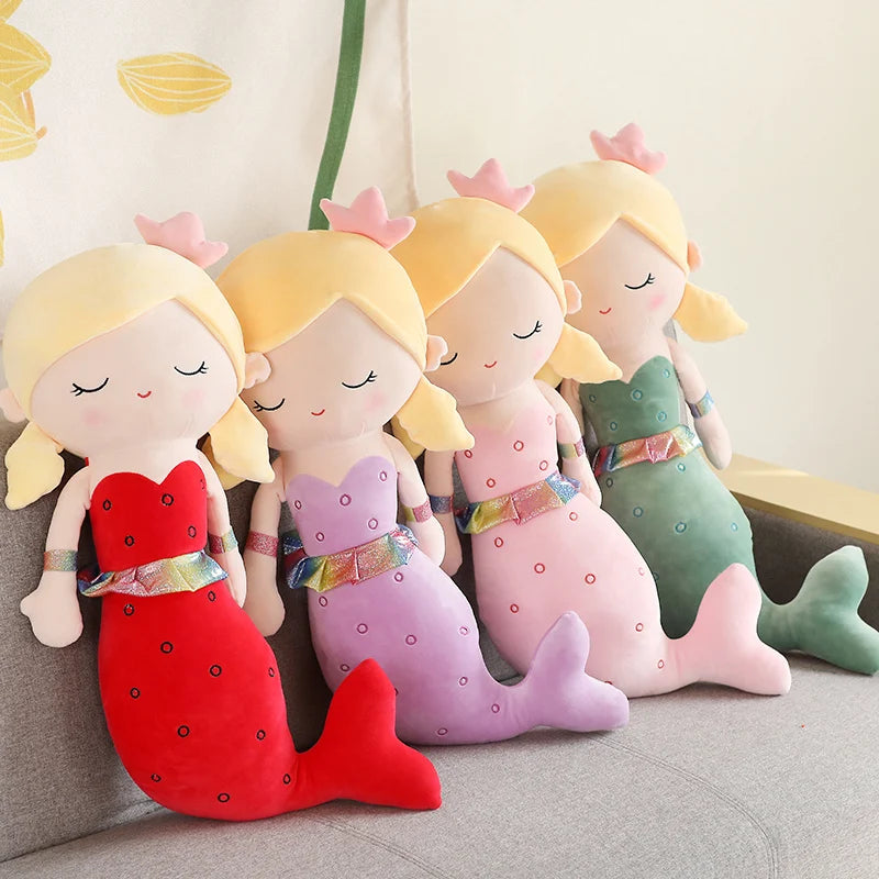 Cute Mermaid Plush Toys 40/60/80/115cm - Red/Green/Pink/Purple