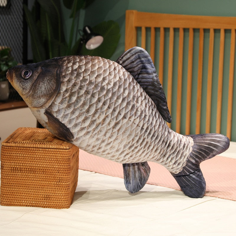 Fish Lifelike/3D Simulation Plush Toys 30/40/60/80/100cm -Tilapia/Carp/Bream