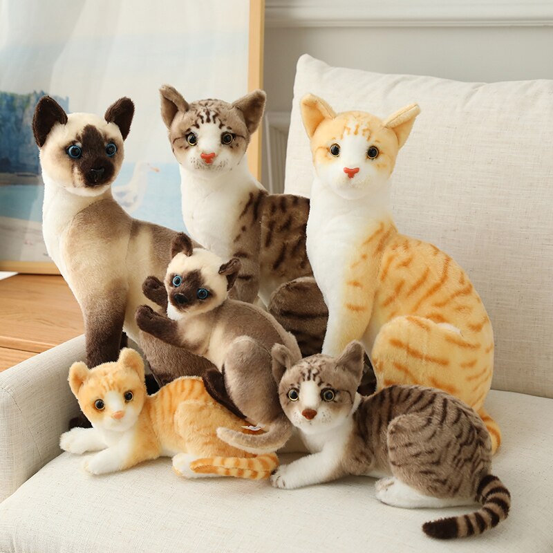 Cat (Lifelike Siamese/Shorthair) Plush Toys