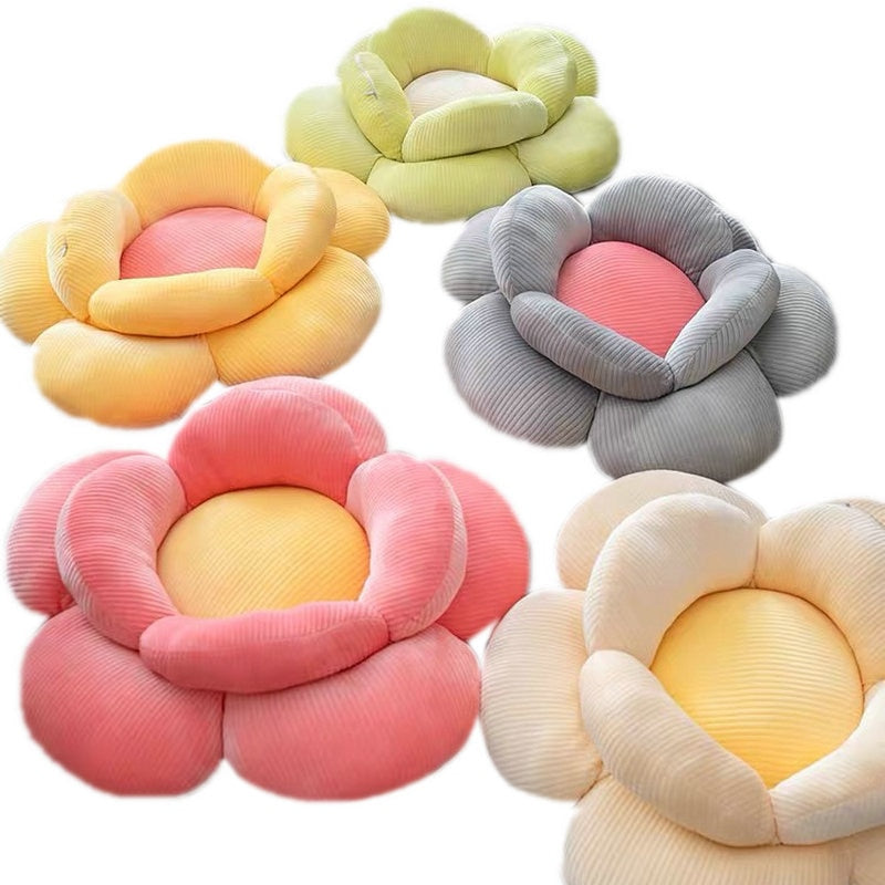 Flower Shaped (Double Layer) Pillow Plush Toys 50cm - White/Green/Grey/Yellow/Pink