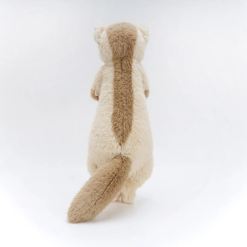 Ferret Lifelike Plush Toy 52cm - White/Brown