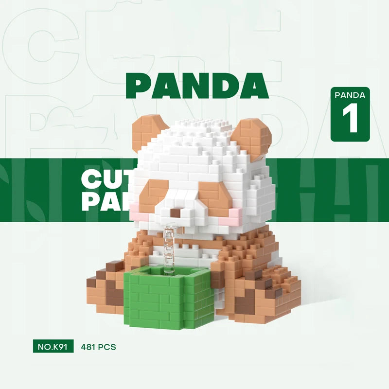 Cute Panda / Swing Mini Building Blocks - 5 Styles