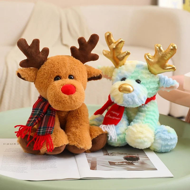 Christmas (Reindeer) Plush Toys 30cm - Brown/Green/Purple