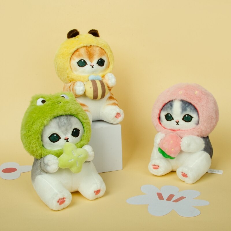 Japan Artist Mofusand Cat Neko  Honey Bee Lucky Frog Strawberry