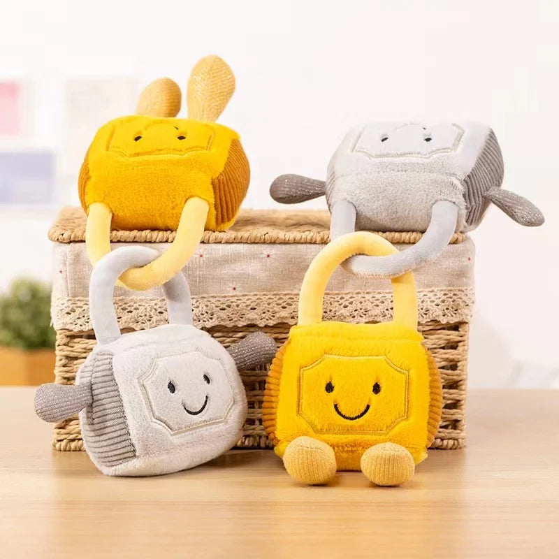 Cute Grey and Yellow Two Locks Plush Toys