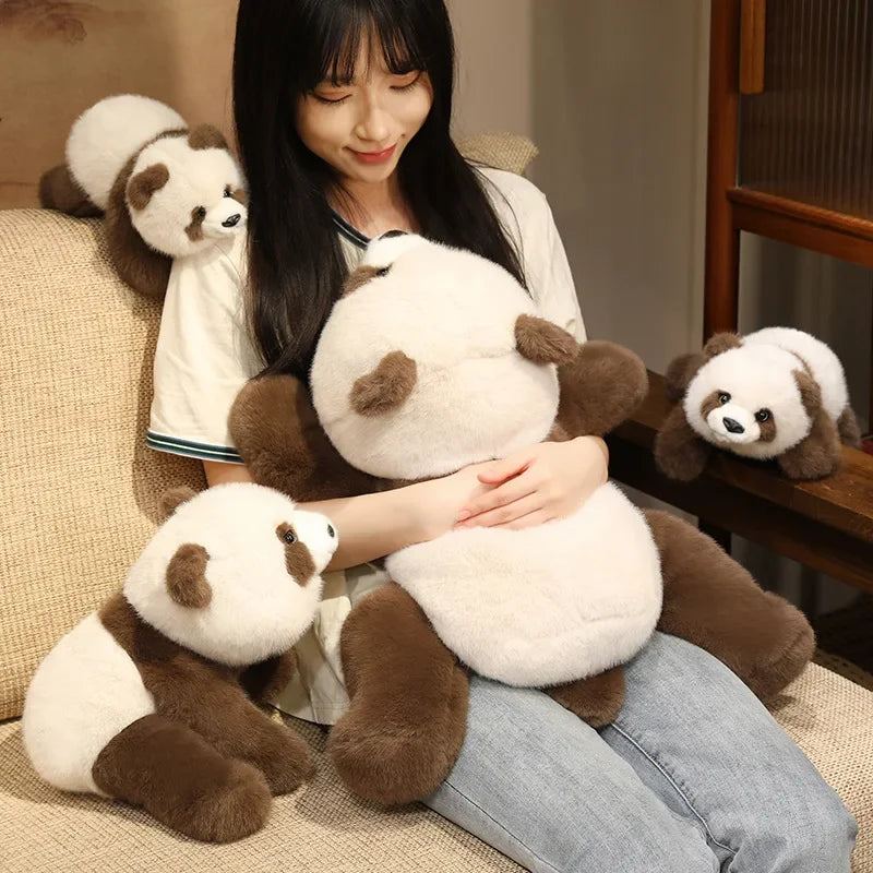 Cute Lying Red Panda/Panda Plush Toys 25-60cm - Black/Brown