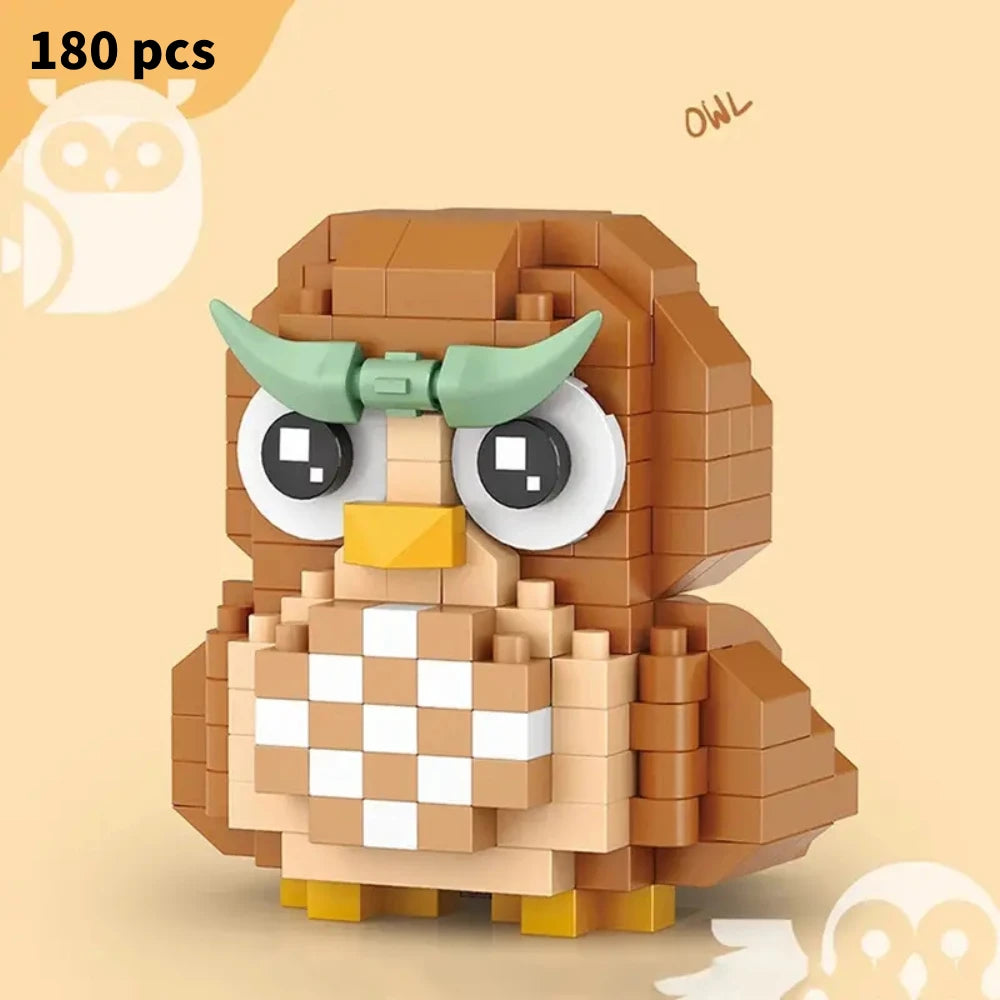 Cute Animal (Hamster/Dolphin/Dog/Cat/Chick/Rabbit/Penguin/Owl) Mini Building Blocks - 8 Styles