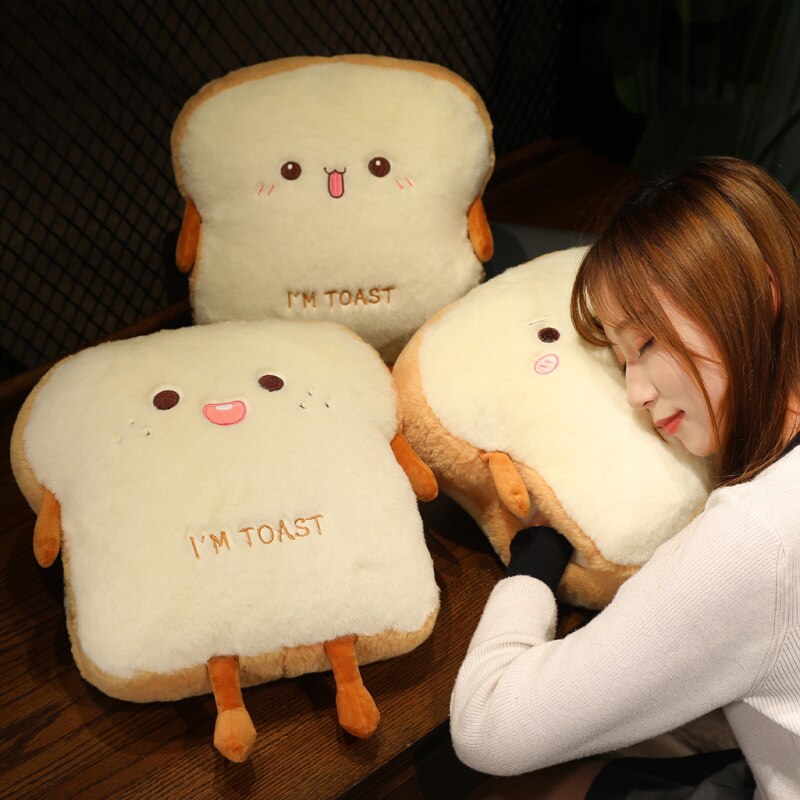 Funny Toast/Shark/Animal/ Hand Warmer Plush Toys 16 styles