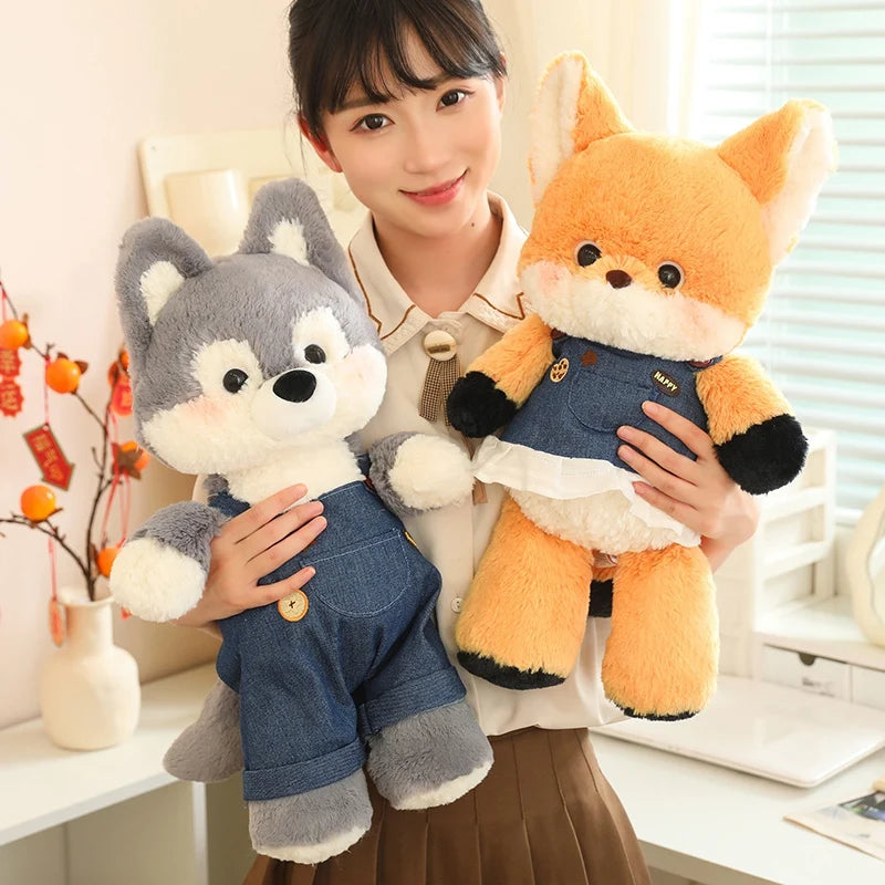 Cute Animal (Fox/Wolf) With/Without Clothes Plush Toys 50cm