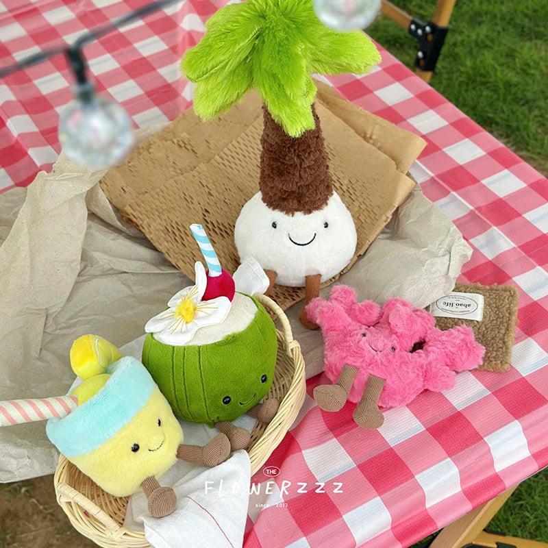 Cute Coconut/Lemonade/Red Coral/Palm Tree Plush Toys