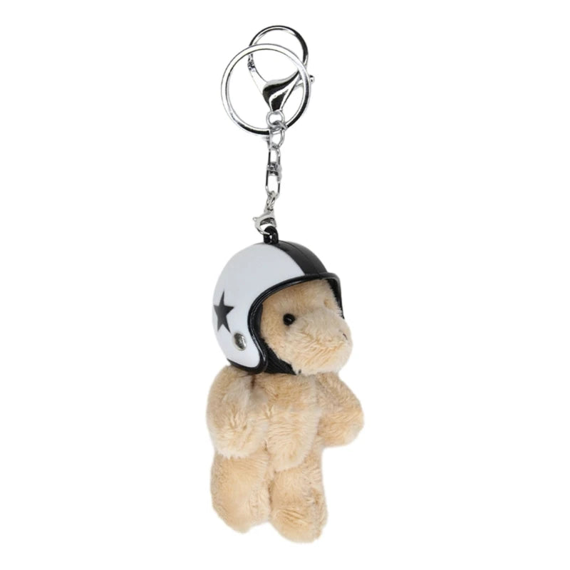 Cute Turtle/Bear With Helmet Plush Keychains - 18 Styles