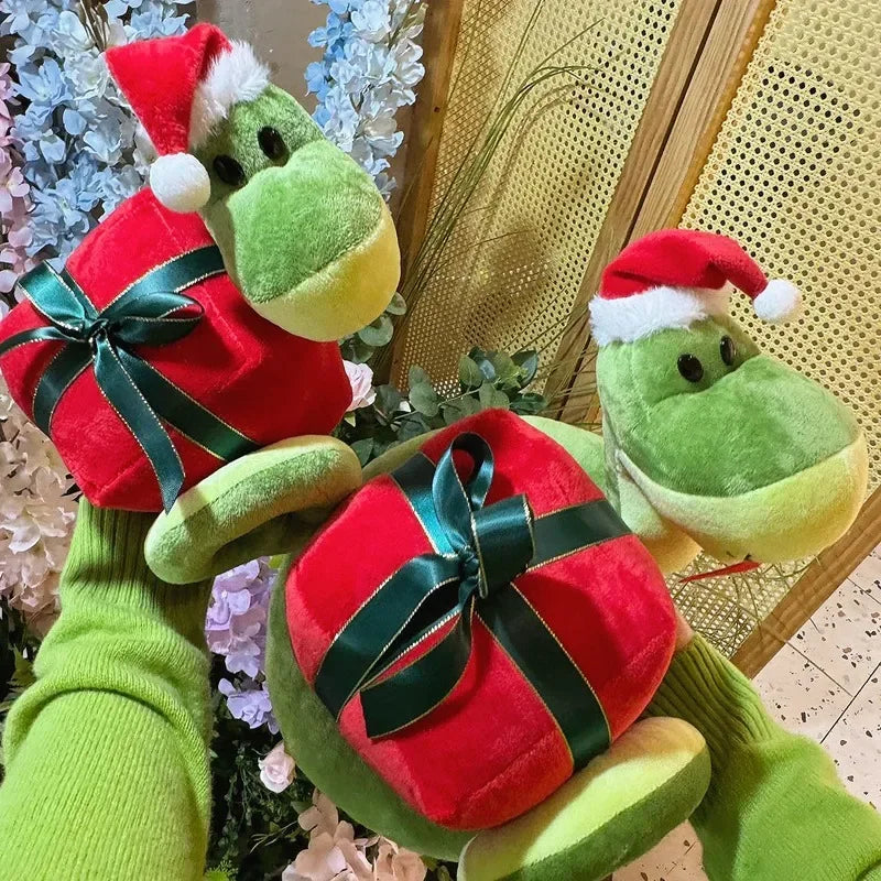 Cute Green Snake With Christmas Present Plush Toys 23/28cm