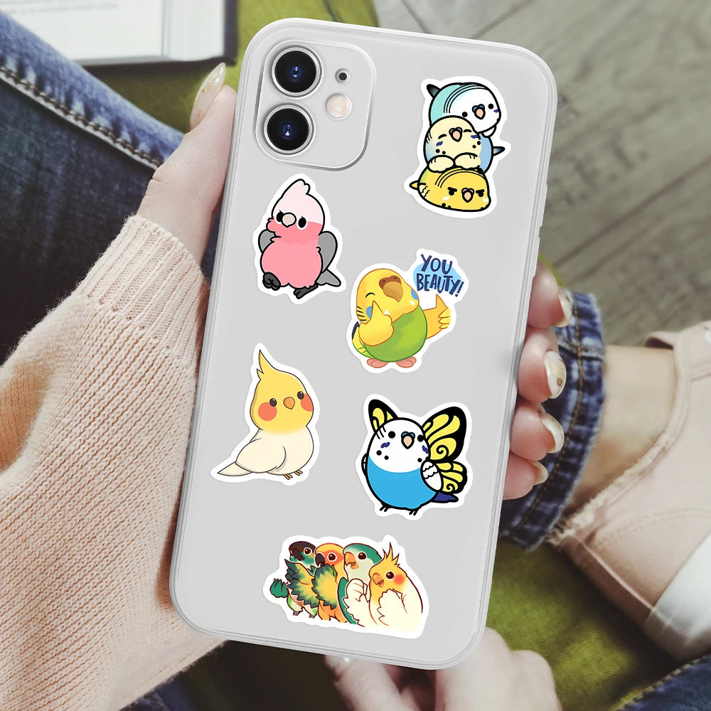 50 pcs Cute/Kawaii Bird Stickers