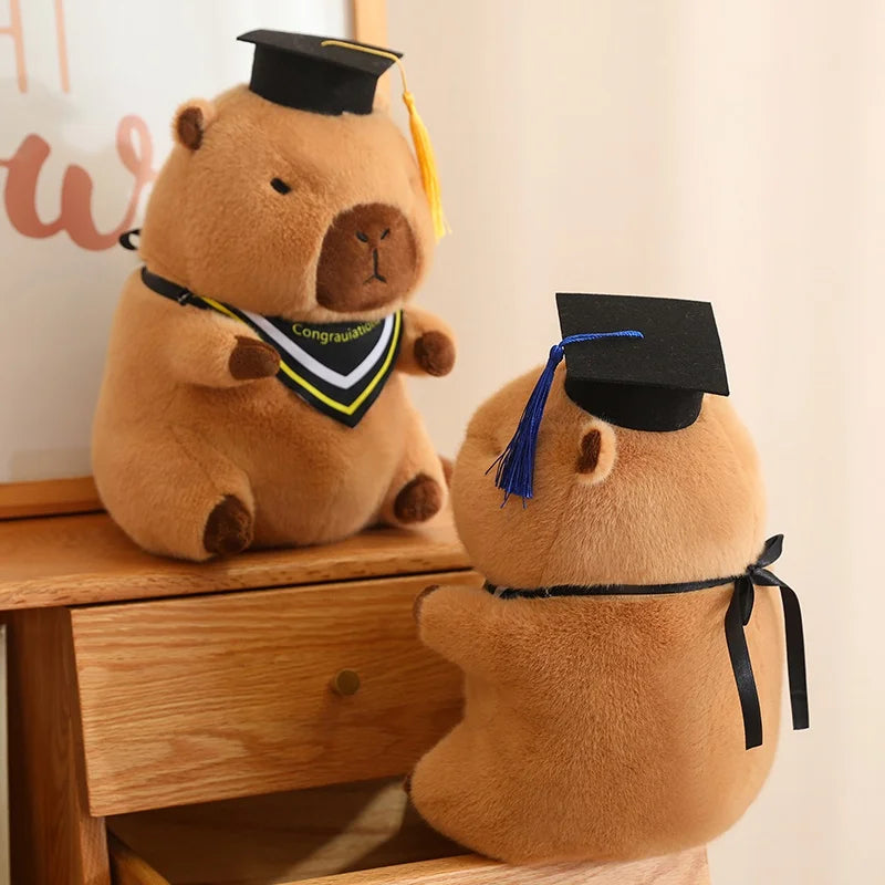 Cute Capybara With Graduation Dress Up Or With Tea Plush Toys 30/40cm