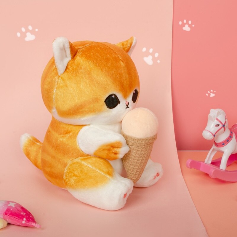 Mofusand Cat With Ice Cream Plush Toys - 19cm