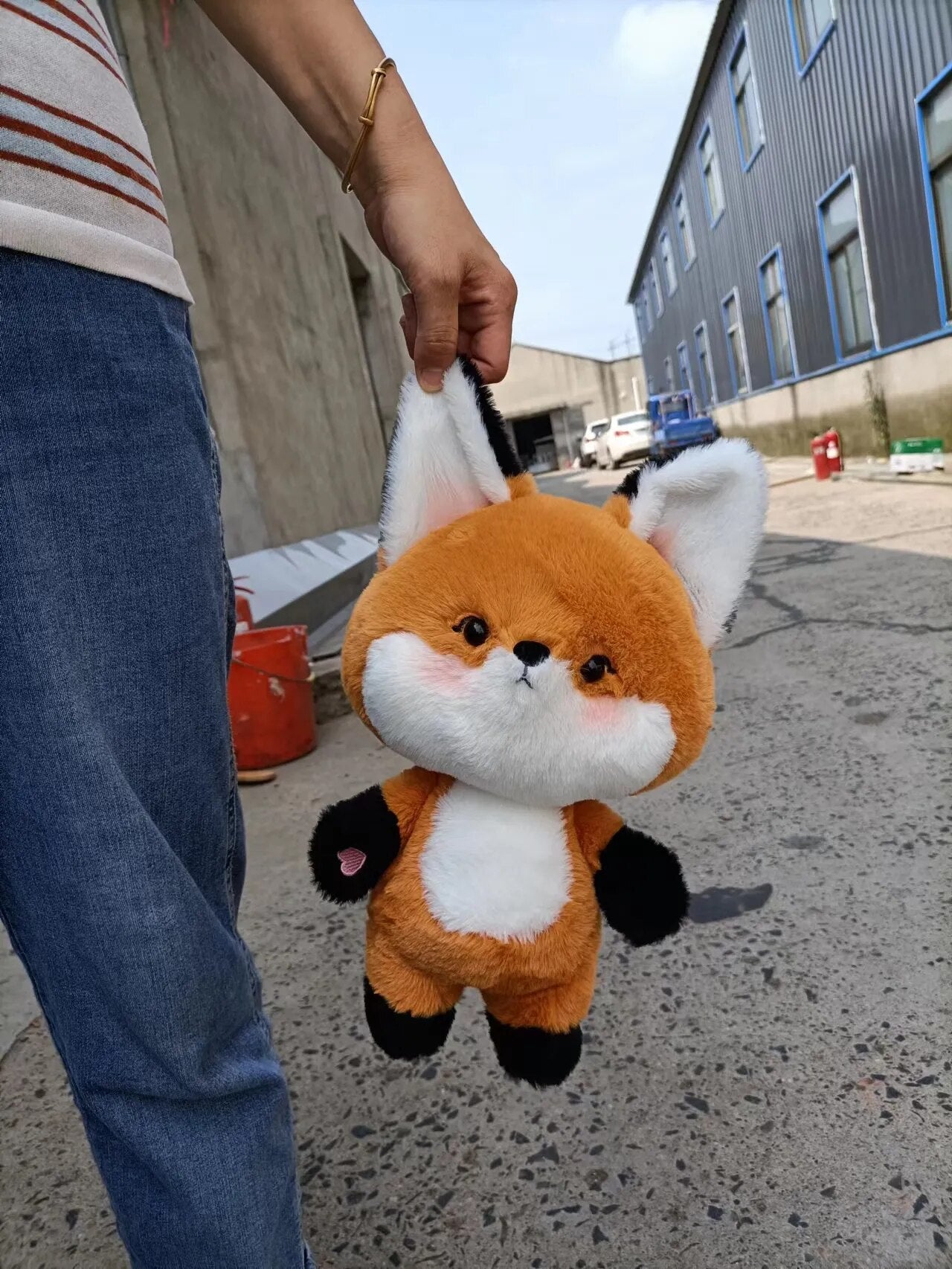 Cute Fox Plush Toys 35cm - (Orange With Black/Orange With White/Green/White)