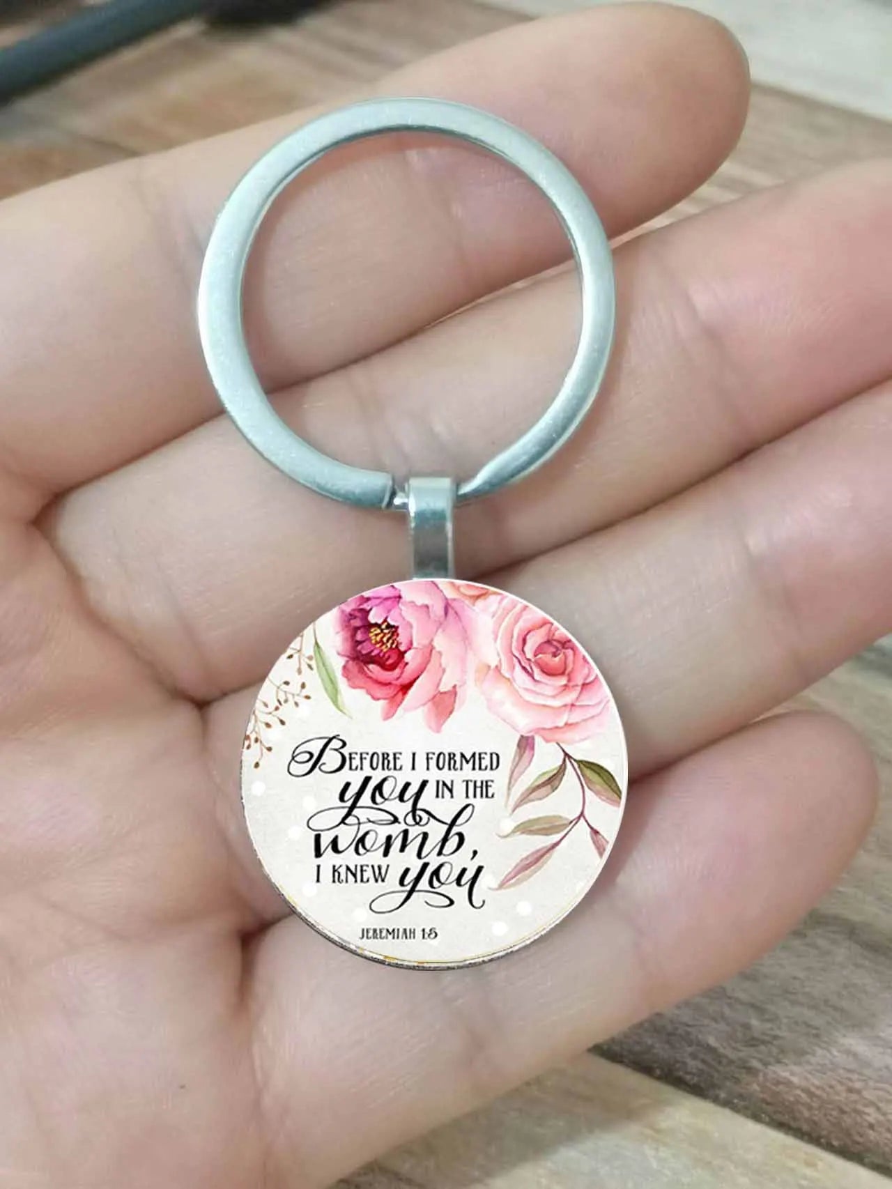 Keychain With The Bible Verse/Positive Message - 13 Styles