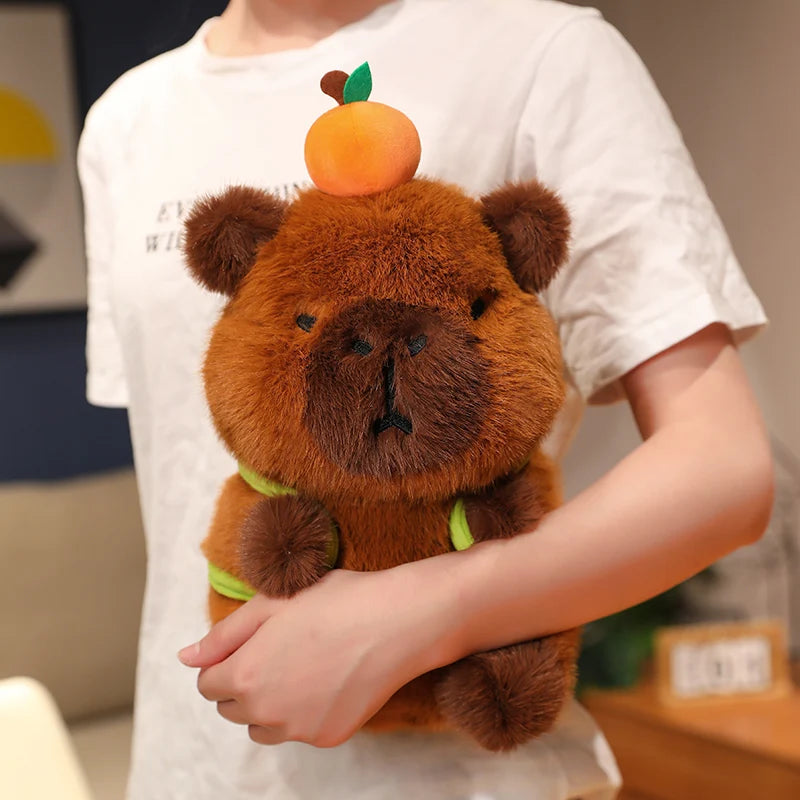 Cute Capybara With Avocado Backpack Plush Toys 28/35/45cm