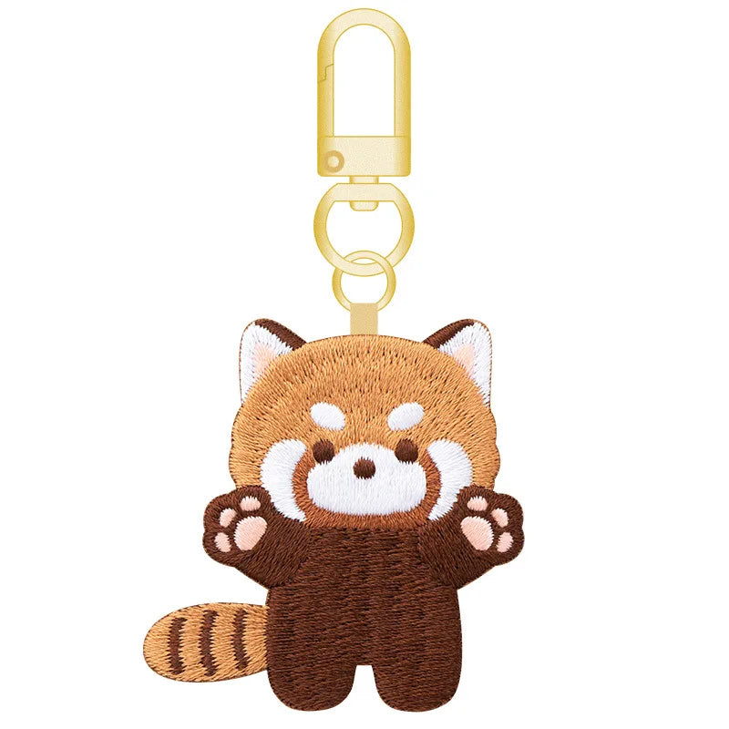 Cute Red Panda Plush Keychains 12cm