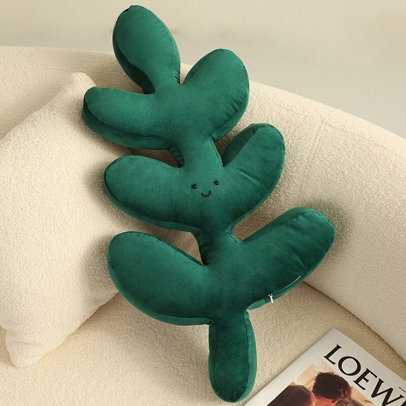 Green Leaf Pillow Plush Toys - 4 Styles