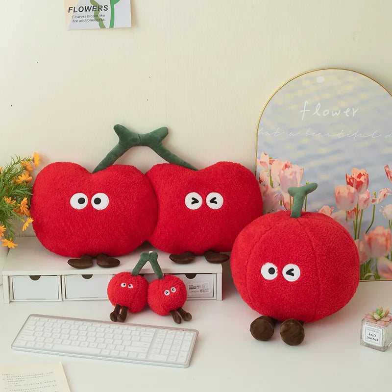 Cute Cherry Plush Toys 30/55cm and Plush Keychains 12cm