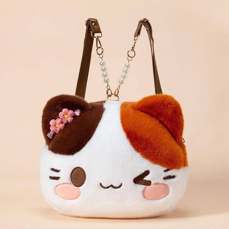 Cute Animal(Cat/Panda/Teddy Bear) Plush Backpacks/Shoulder Bags