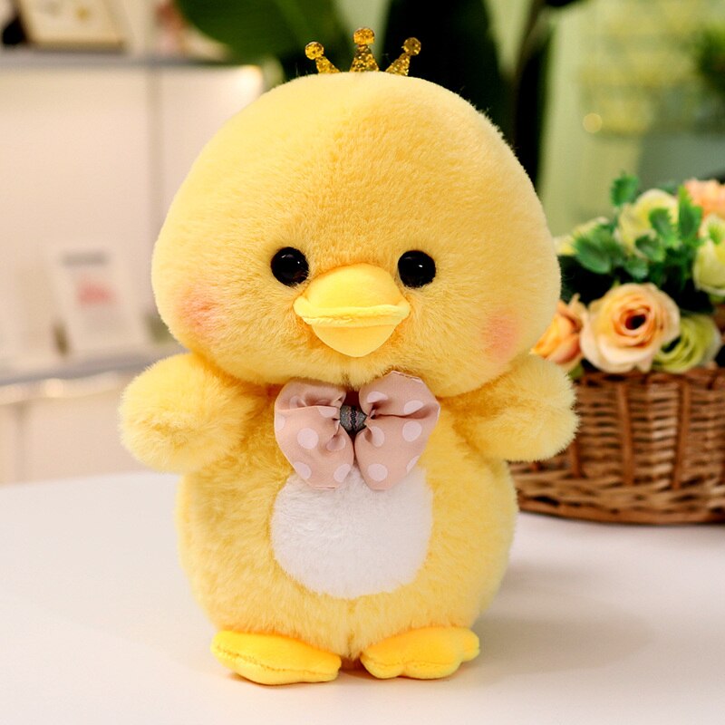 Cute Animal(Penguin/Duck/Frog/Panda/Elephant/Pig) With Crown Plush Toys 25cm