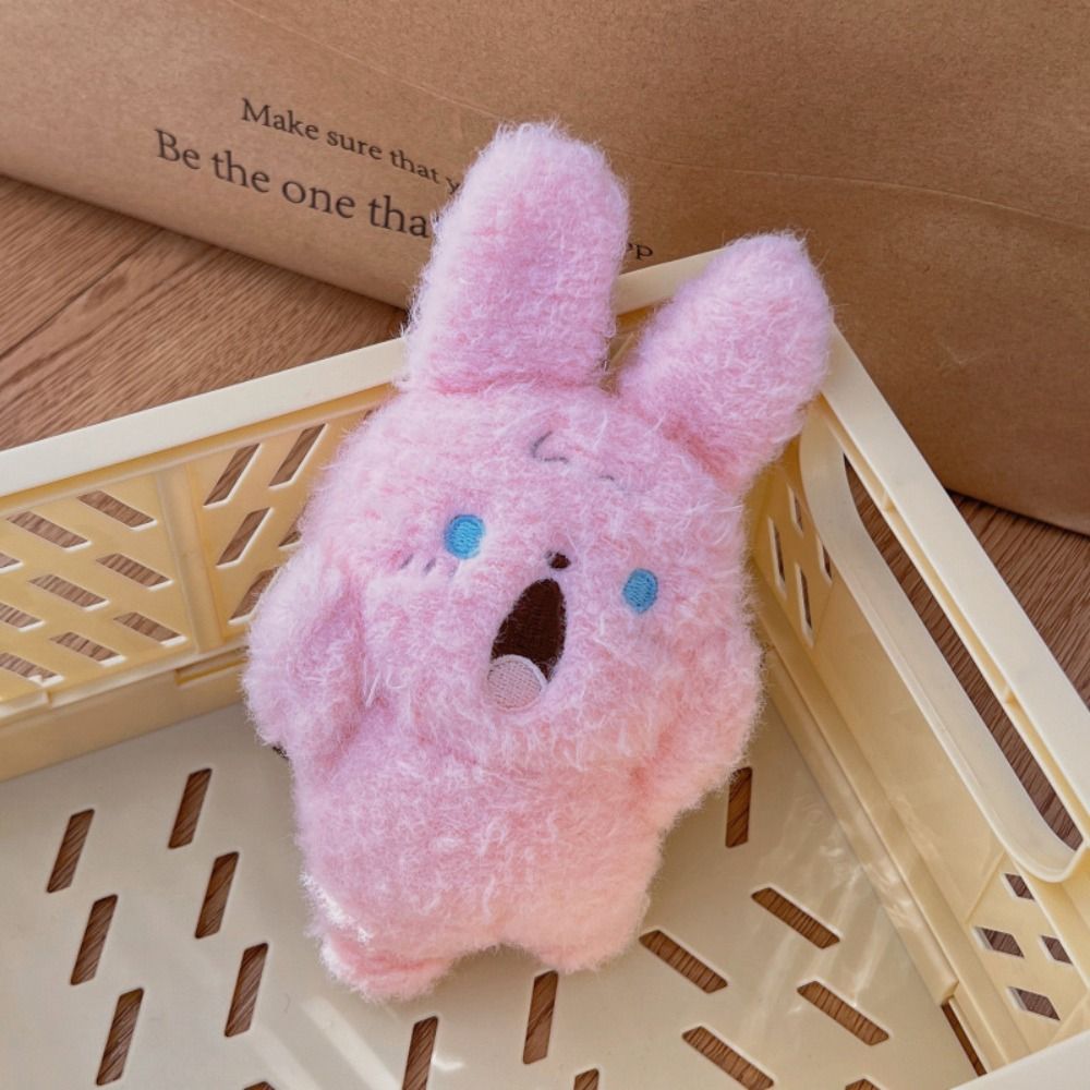 Animal (Rabbit/Bear/Cat/Dog) With Surprised Face Plush Keychains