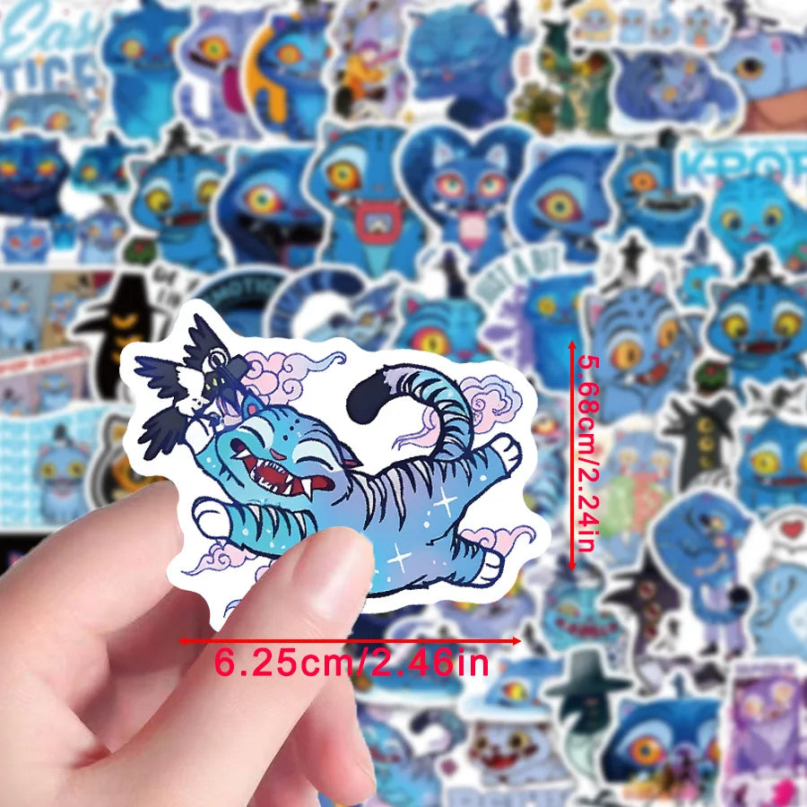 56 pcs Cute/Kawaii K-Pop Demon Hunters Stickers - Derpy Tiger