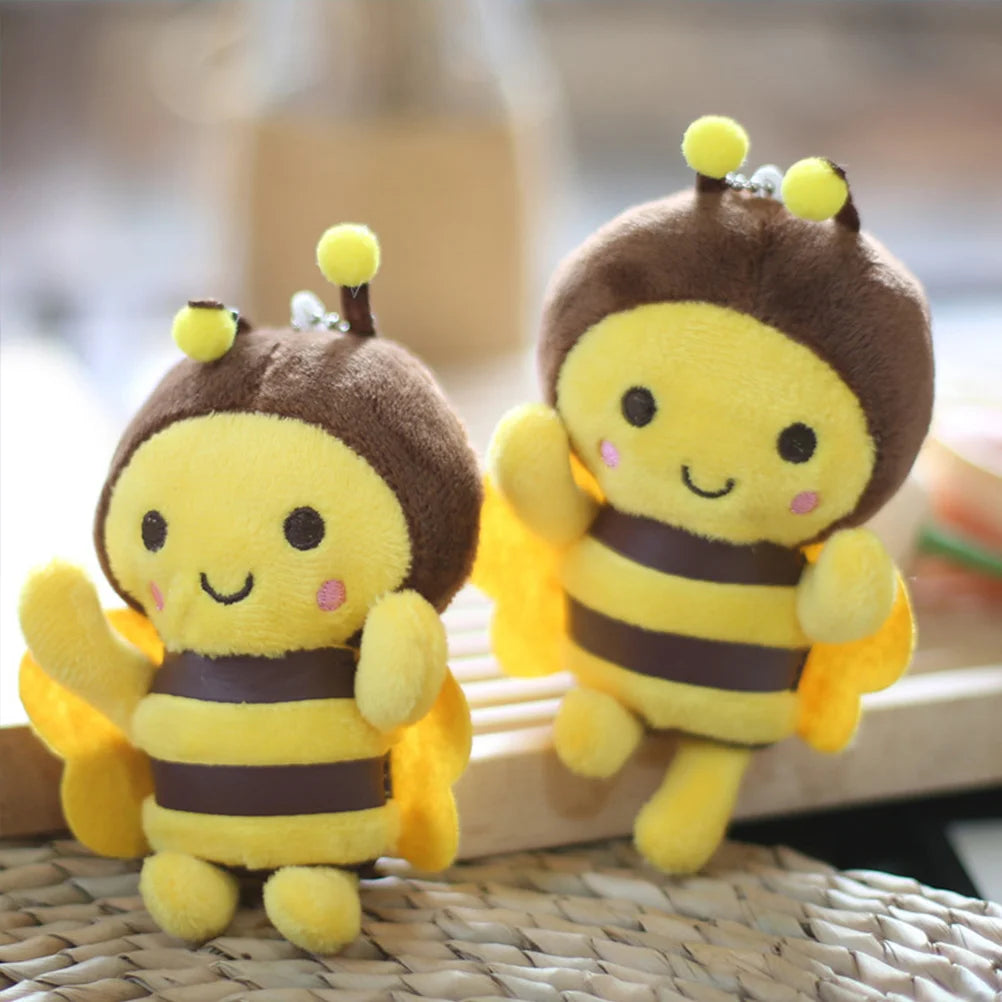 3pcs Set / Cute Bee Plush Keychains 11cm