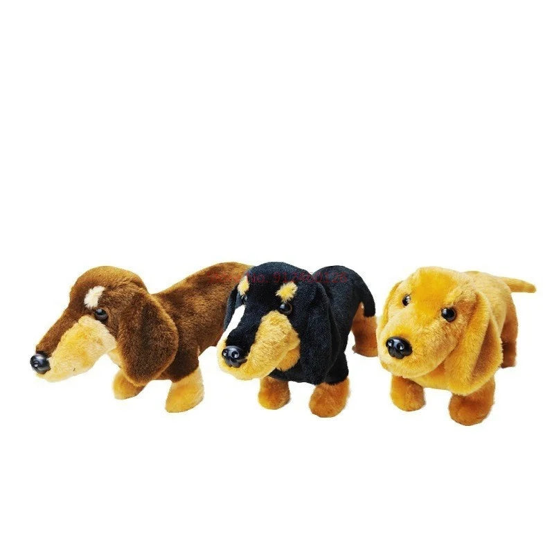 Cute Dog (Dachshund) Plush Toys 25/40cm - Black/Dark Brown/Light Brown