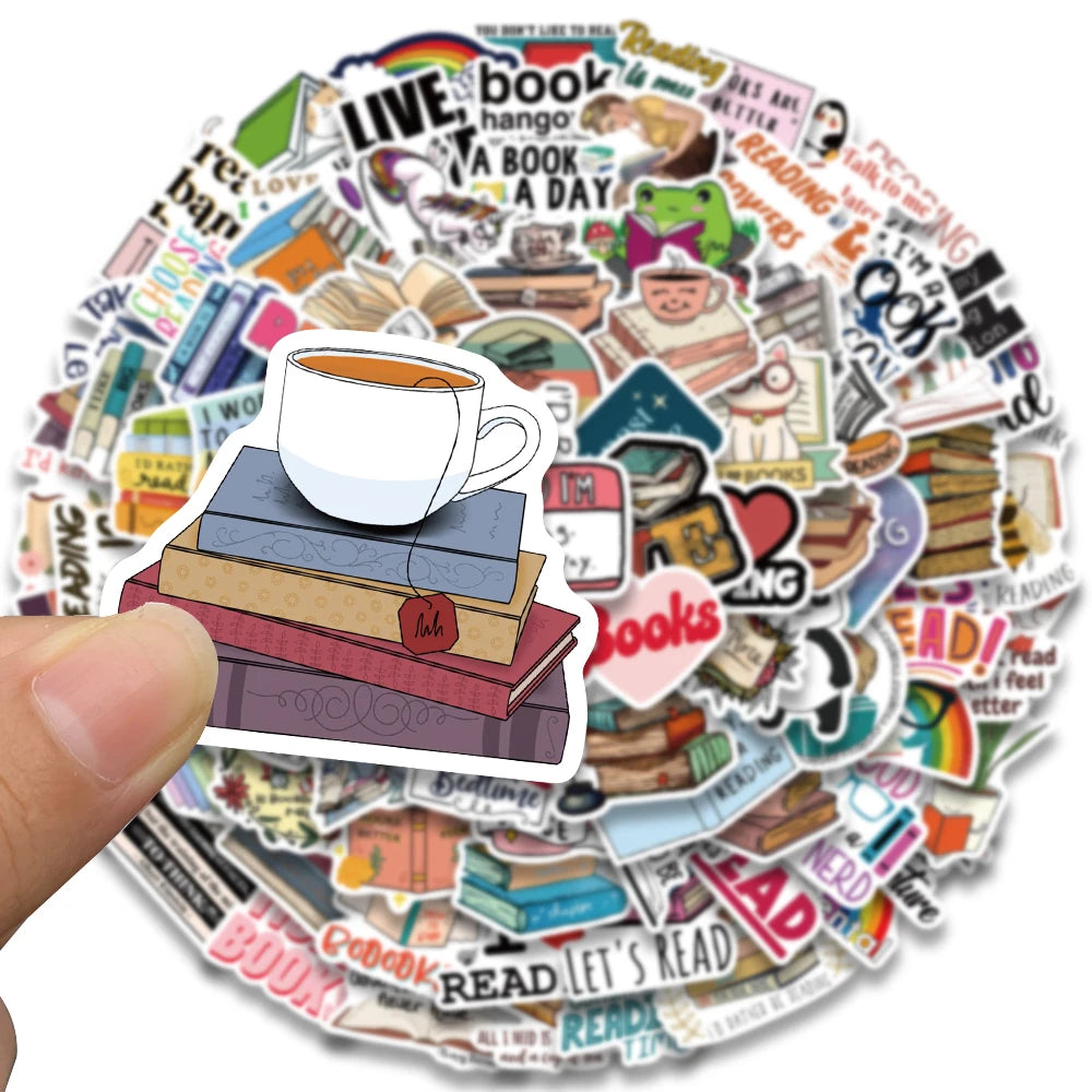 50/100 pcs Book Reading Stickers