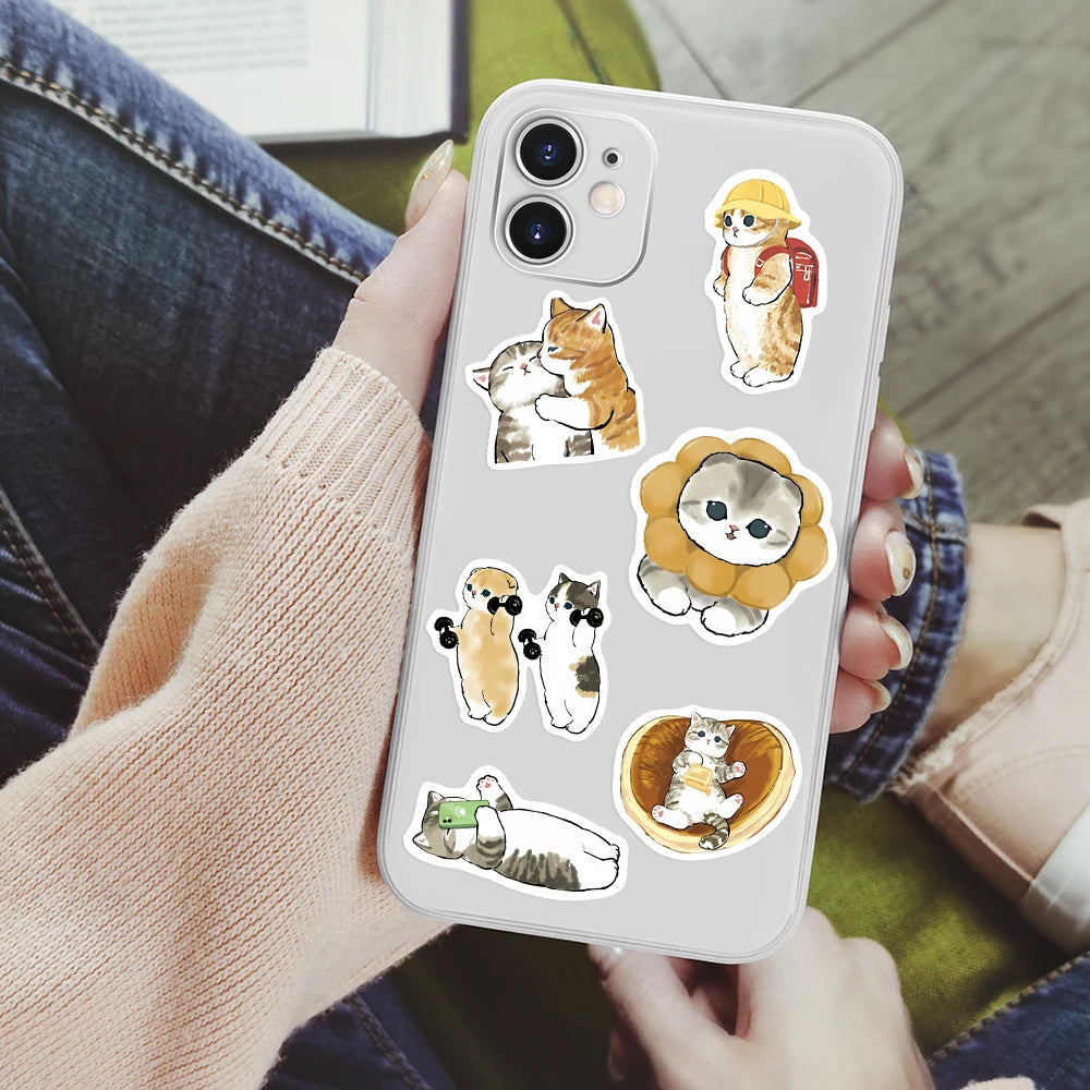 50 pcs Cute/Kawaii Cat Stickers - V6