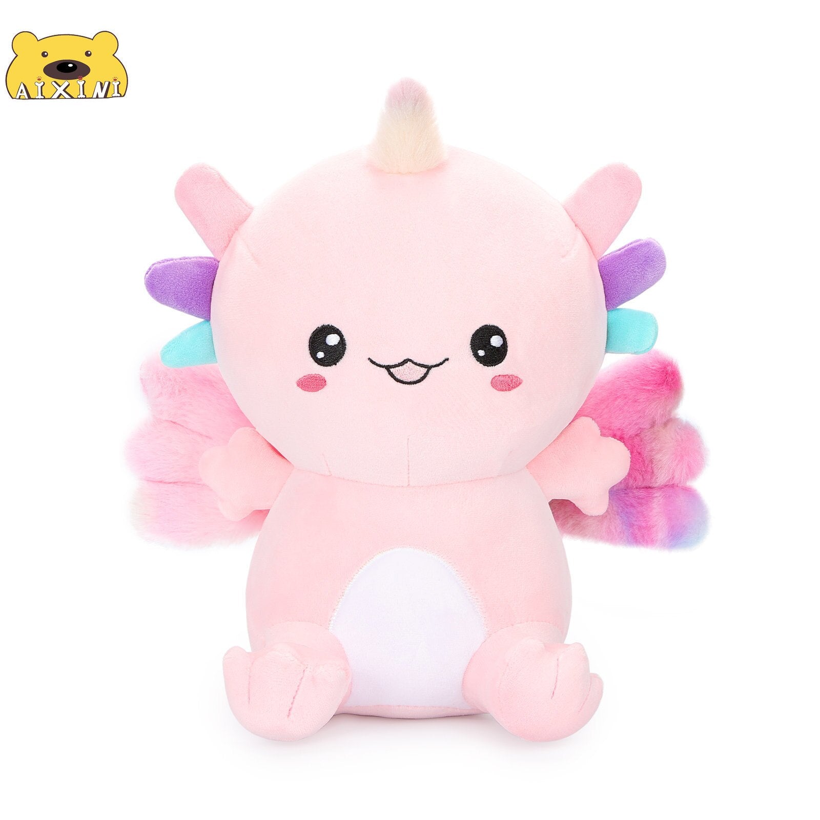 Animal ( Panda/Cat/Axolotl) With Rainbow Wing Plush Toys 25cm - 5 Styles