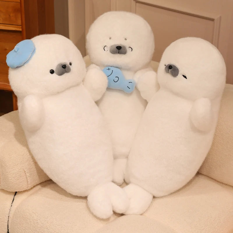 Cute White Seal Plush Toys 70cm - 6 Styles