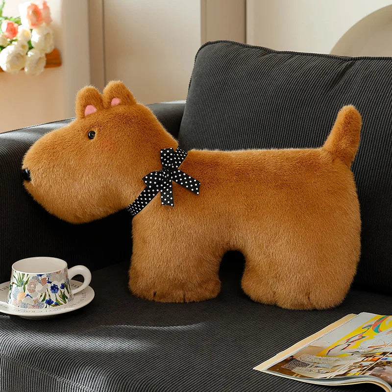 Cute Dog Pillow Plush Toys 50cm - White/Brown