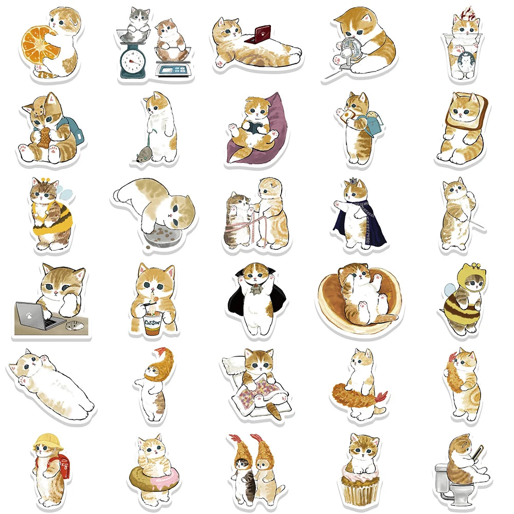 64 pcs Cute/Kawaii Cat Stickers