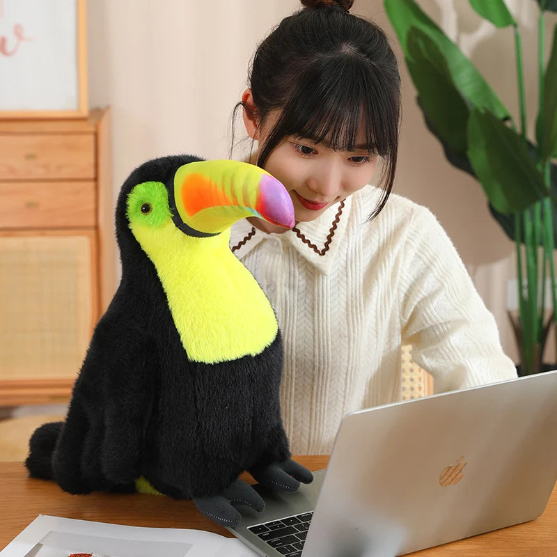 Bird (Toucan) Lifelike Plush Toy 20/30/40cm - Yellow/White/Red/BlueBird (Toucan) Lifelike Plush Toy 20/30/40cm - Yellow/White/Red/Blue