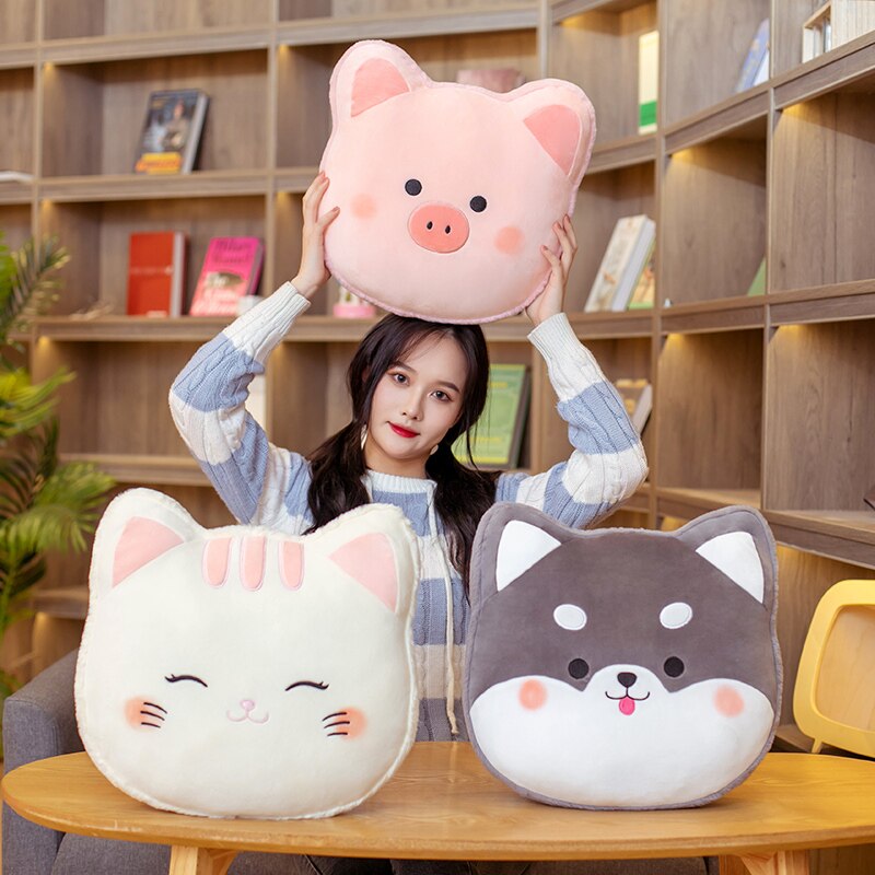 Animal ( Shiba Inu Dog/Husky/Pig/Cat) Big Head Pillow Plush Toys 40cm – SJJ  PLUSH
