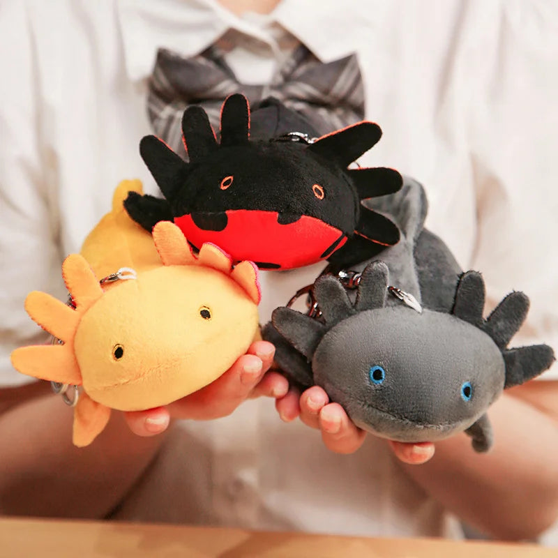 Cute Axolotl Plush Keychain 23cm - Black/Green/Blue/Yellow/Pink/Grey