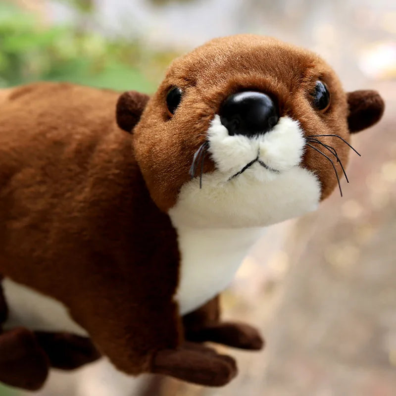 Brown Otter Lifelike Plush Toy 37cm