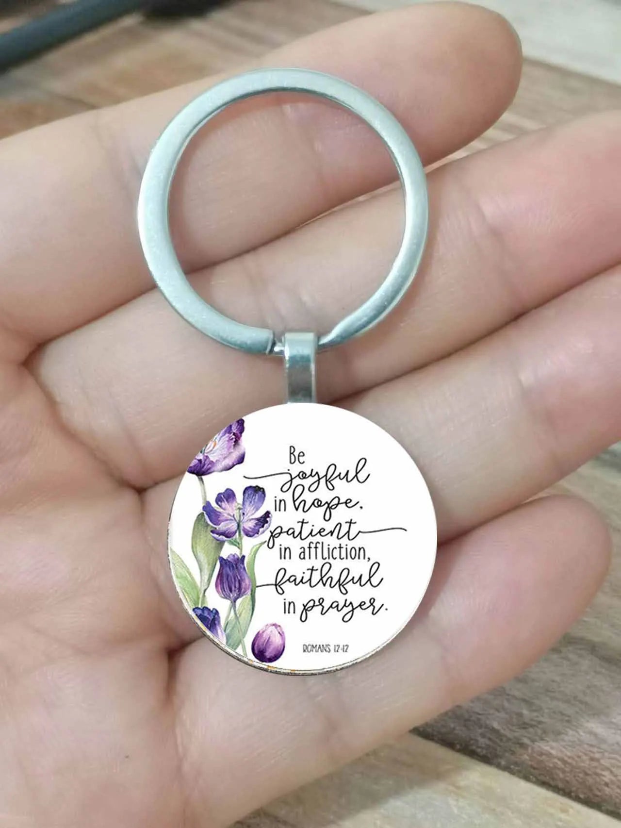 Keychain With The Bible Verse/Positive Message - 13 Styles