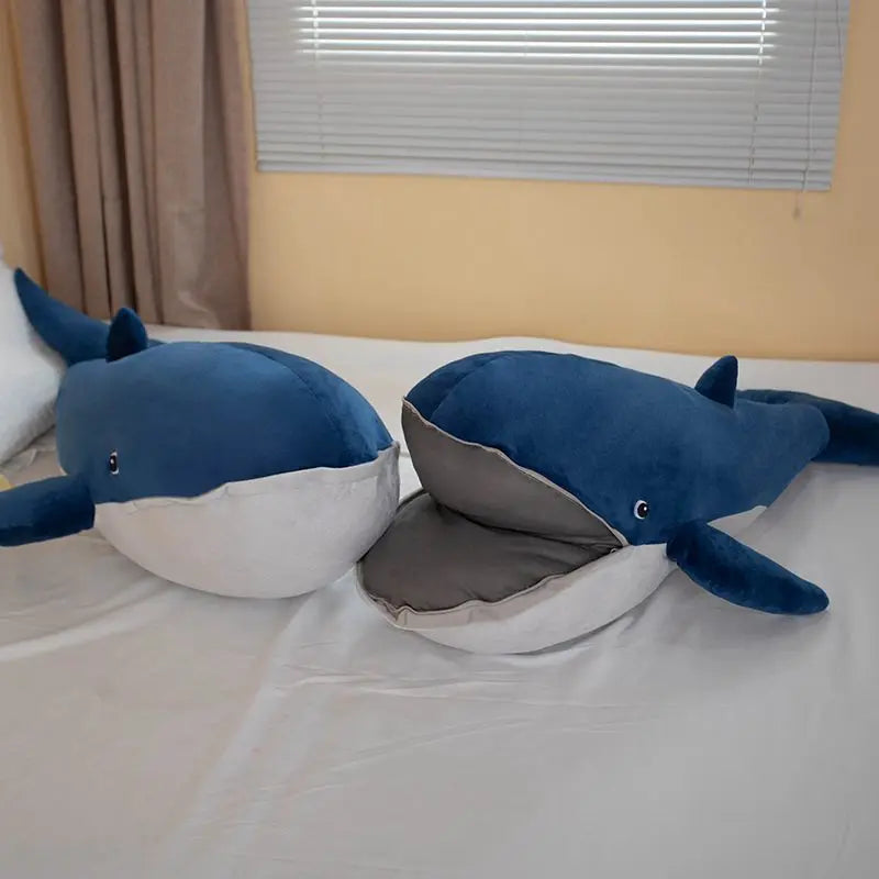 Cute Whale With Zipper Mouse Plush Toys 45/60/80/100/120cm